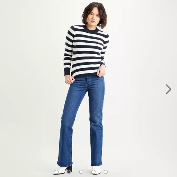 Levi’s Premium | Ribcage Boot Bootcut Jeans High Waist Medium Wash Button Fly 28 - Picture 1 of 10